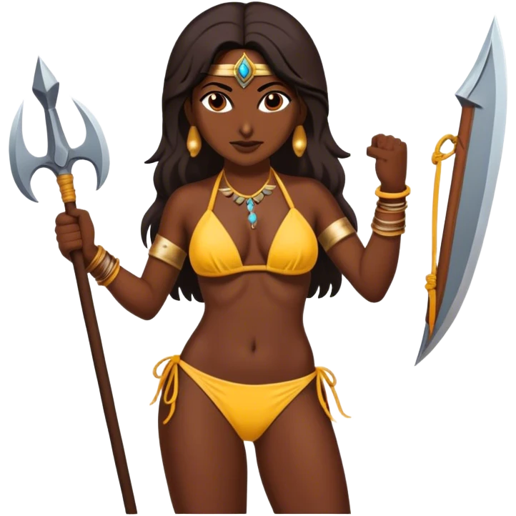 Indian warrior wearing a bikini emoji