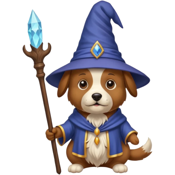 Dog wizard emoji