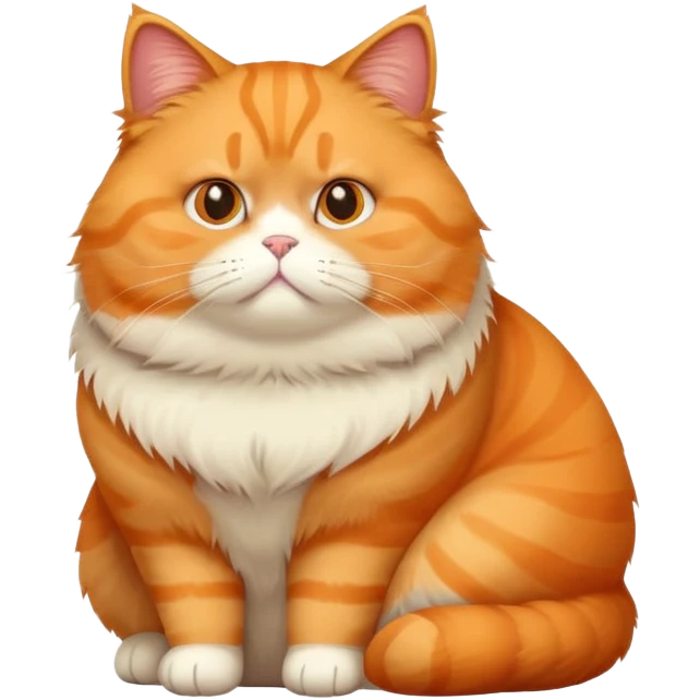 fat orange cat emoji