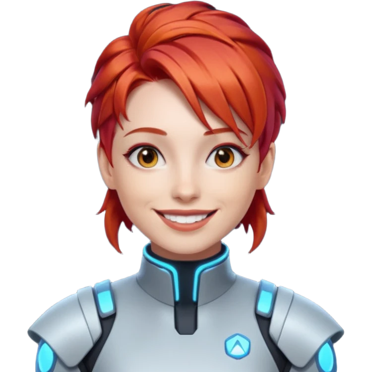 CYBERPUNK HAPPY RED emoji