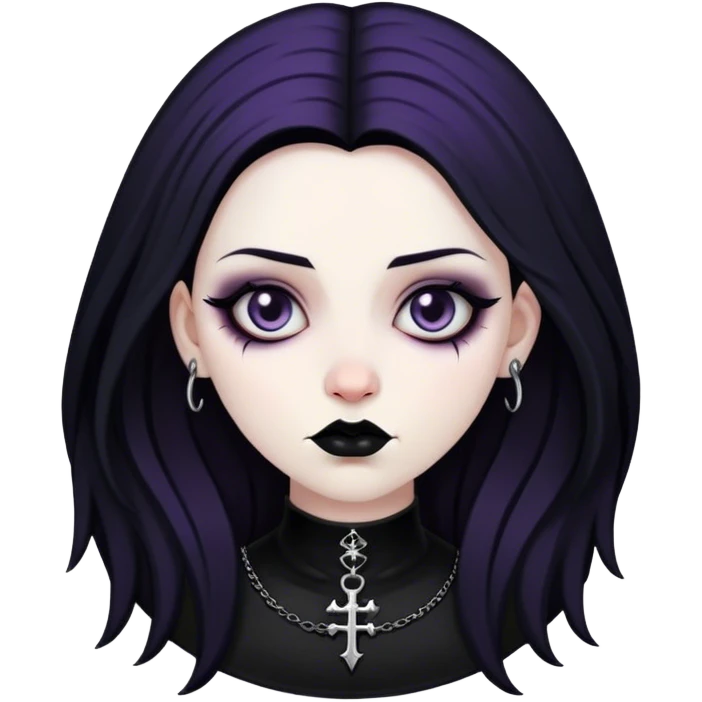goth woman emoji