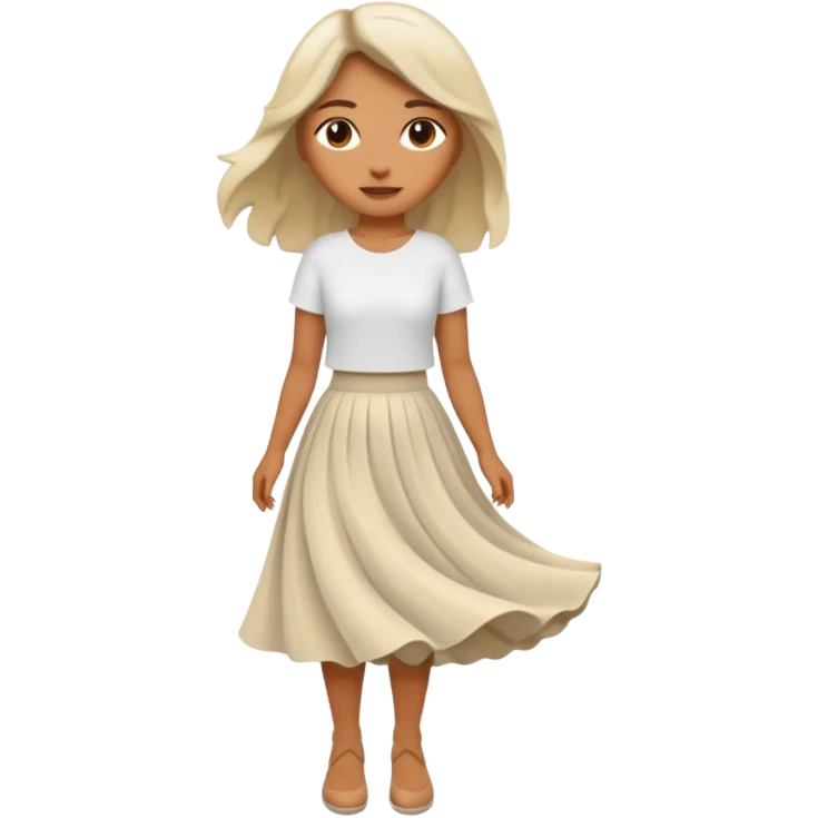 Spanish white skirt emoji