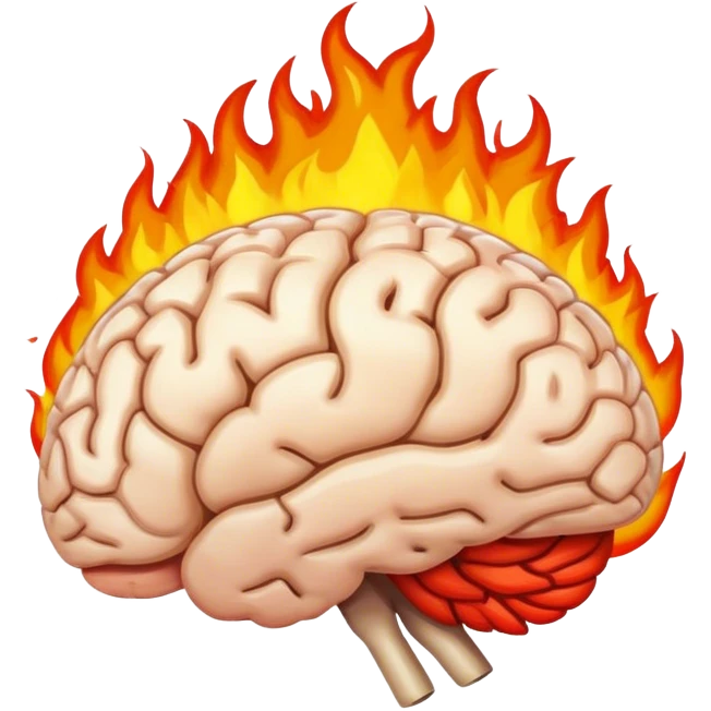 Brain on fire emoji