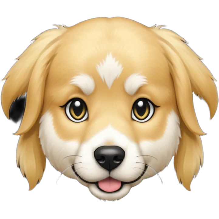 Gothic emo golden retriever dog emoji