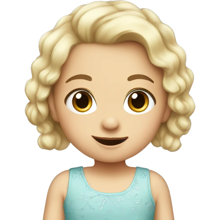 caucasian toddler in cute dress emoji