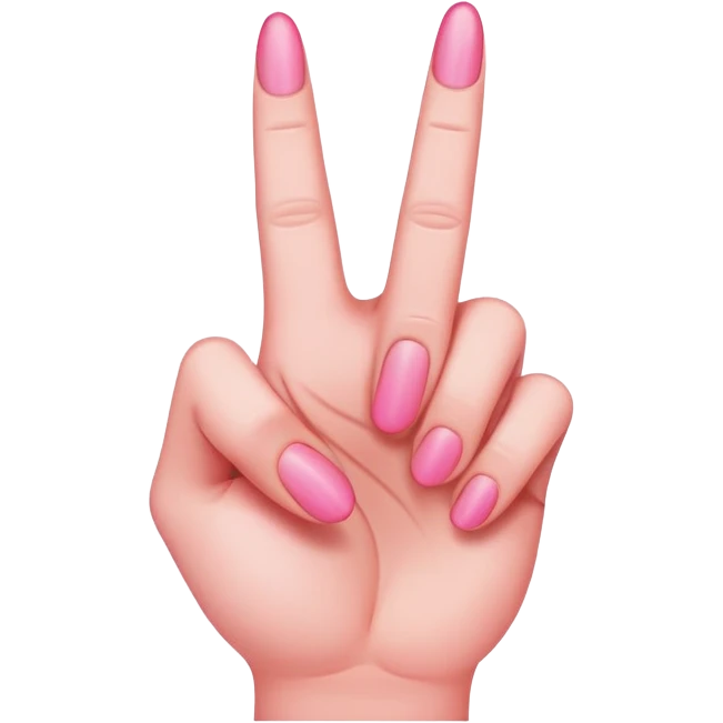 Pink middle finger emoji