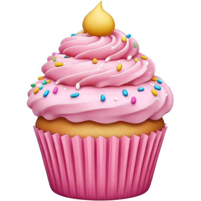 Cupcake with pink icing emoji