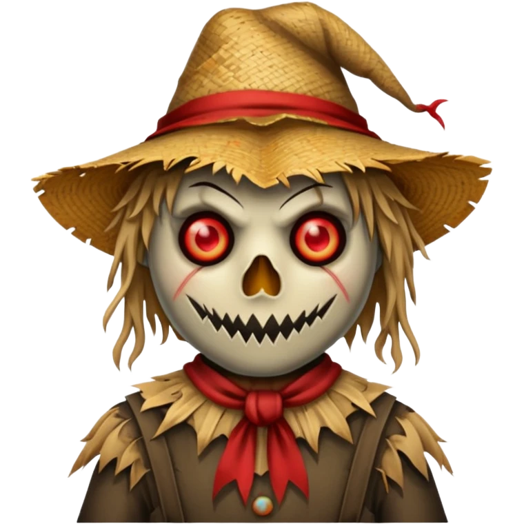Scarecrow with Red Eyes horror look emoji