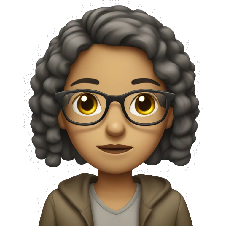 Girl that is bored with glasses emoji