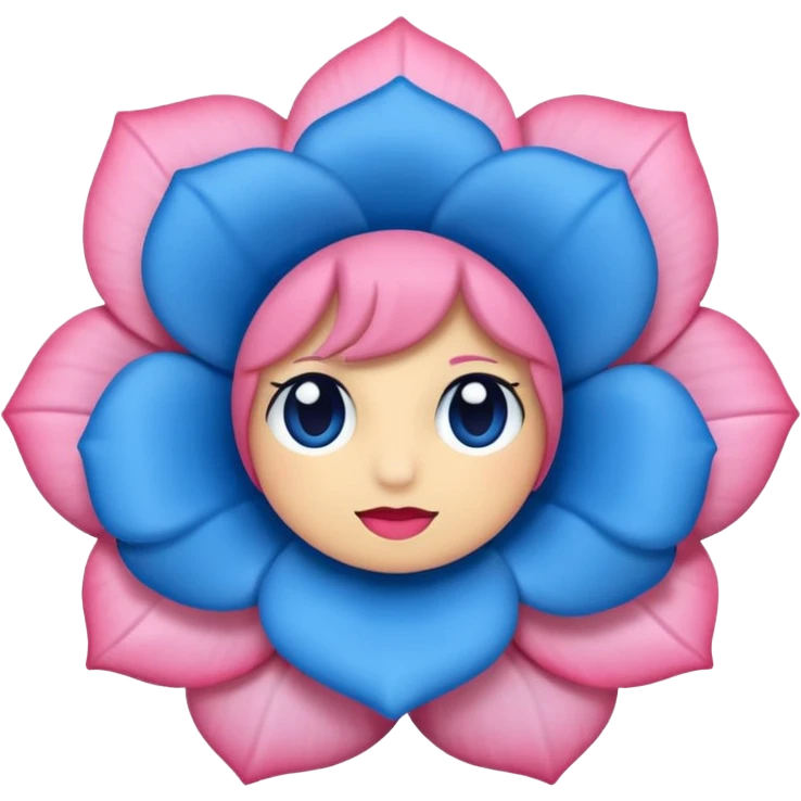 Faça uma rosa azul emoji