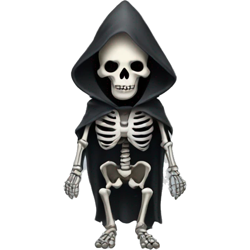 Hooded skeleton  emoji