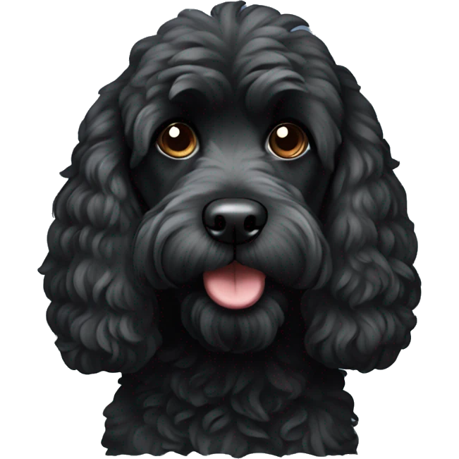 Black cockapoo emoji