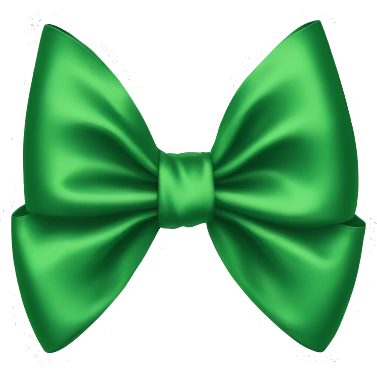 Green satin bow emoji