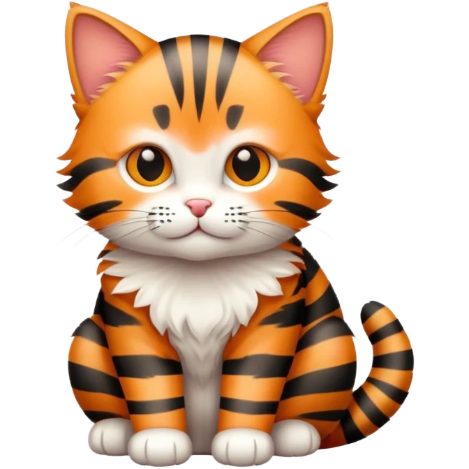 Tabby cat cub sitting  emoji