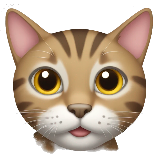 tabby cat with one short arm and one long arm emoji