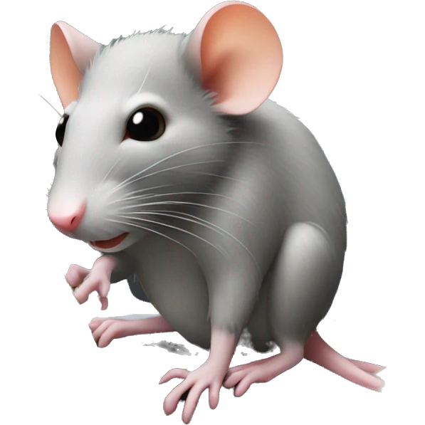rat sits at macbook emoji