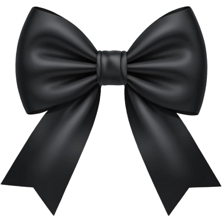 a black bow on a light pink background emoji