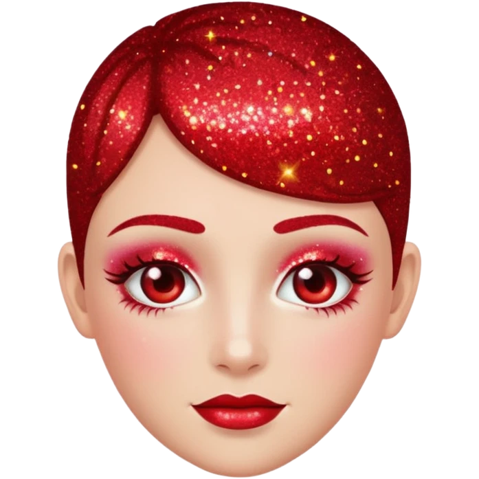 Recrutador Vermelho Glitter emoji