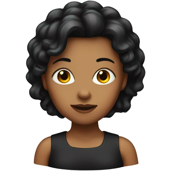 woman with red and black hair emoji