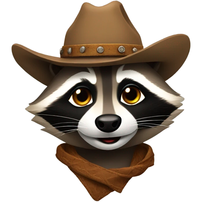 cowboy raccoon  emoji