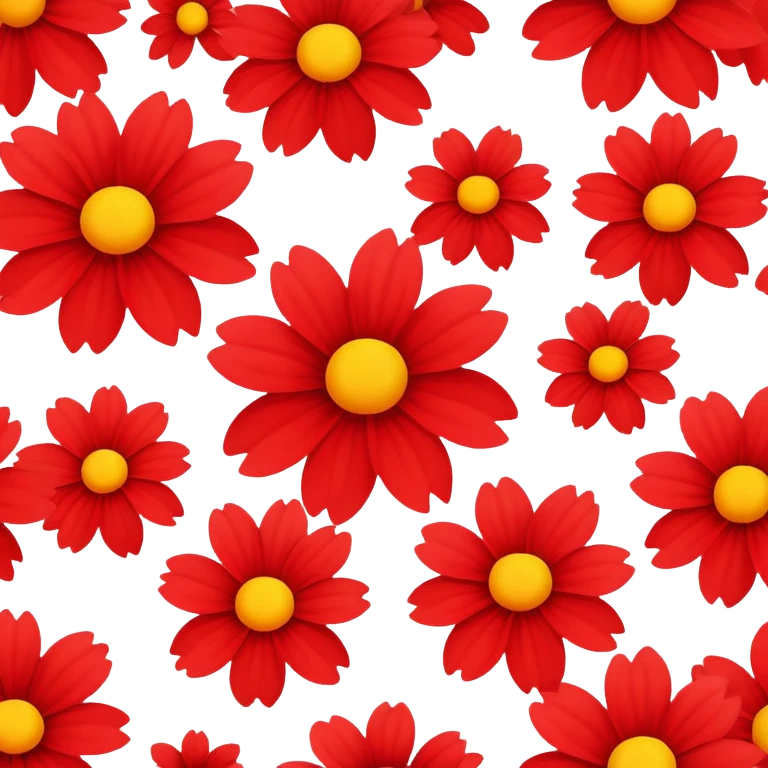Red flowers emoji