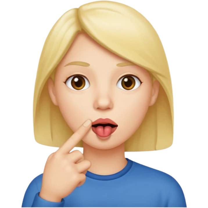 finger in mouth  emoji