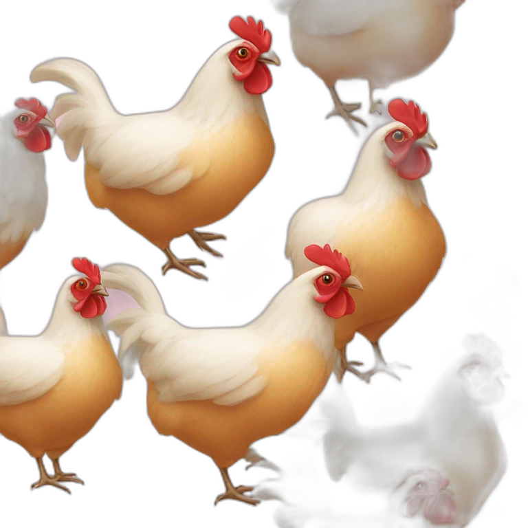 Poule doré rose emoji