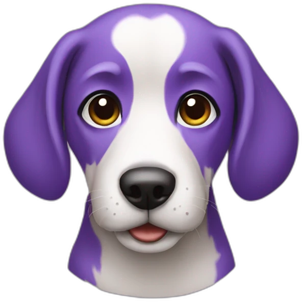 Dog purple emoji