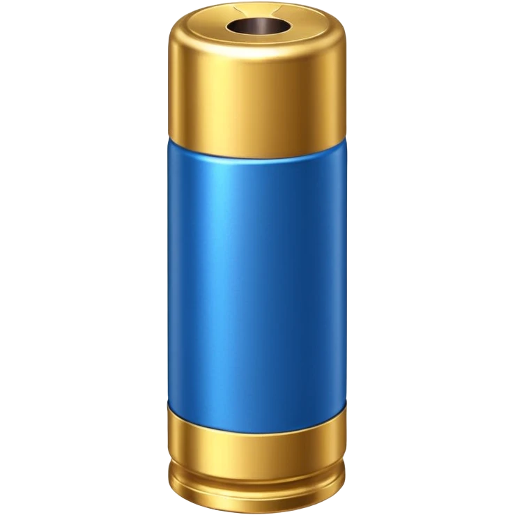 a single blue shotgun shell with a golden base emoji