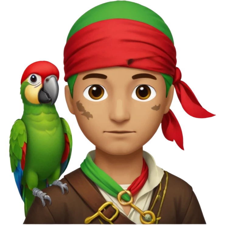 pirate and parrot emoji