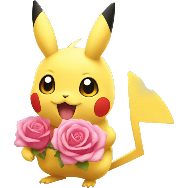 Pikatchu en rose emoji