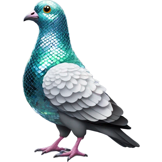 Disco ball pigeon  emoji