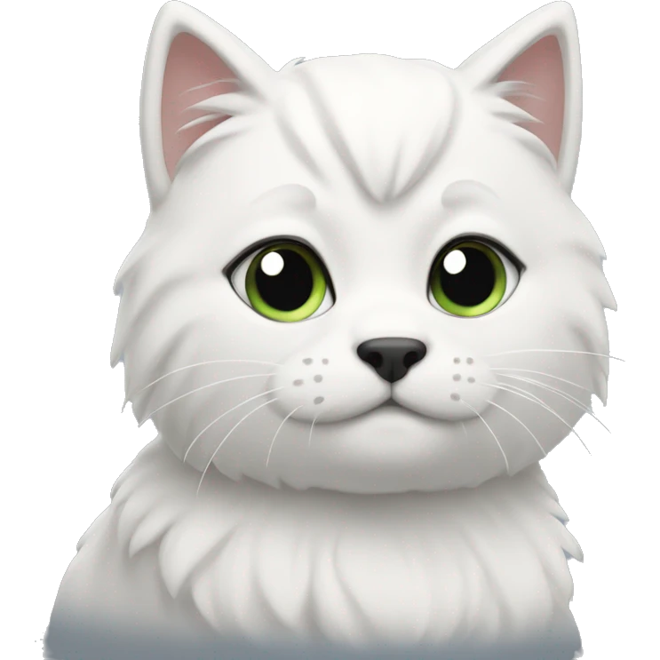 A Samojede with a Black and withe Cat  emoji