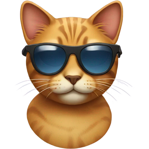 Cat with sunglasses emoji
