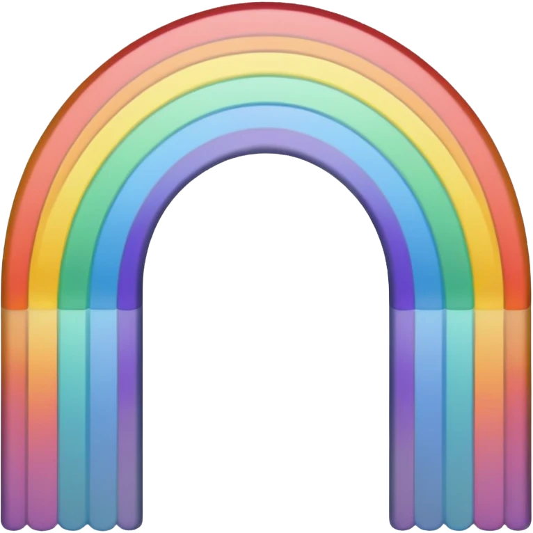 Gray rainbow no clouds emoji