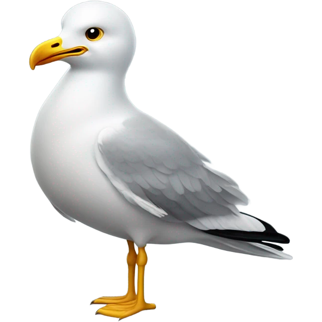 Silly seagull emoji