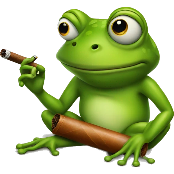 Frog with cigar  emoji