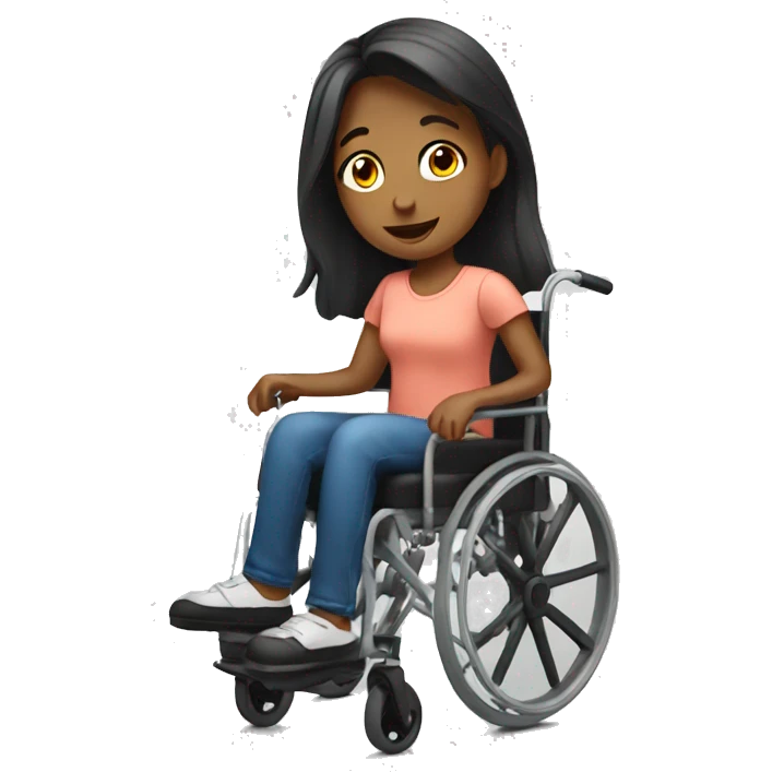 Girl study in wheelchair emoji