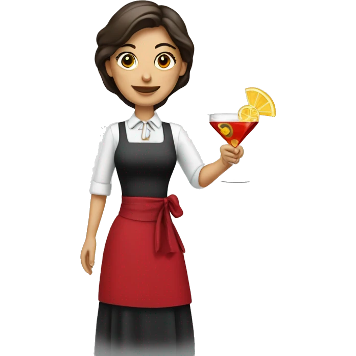 Spanish waiter woman with cocktails  emoji