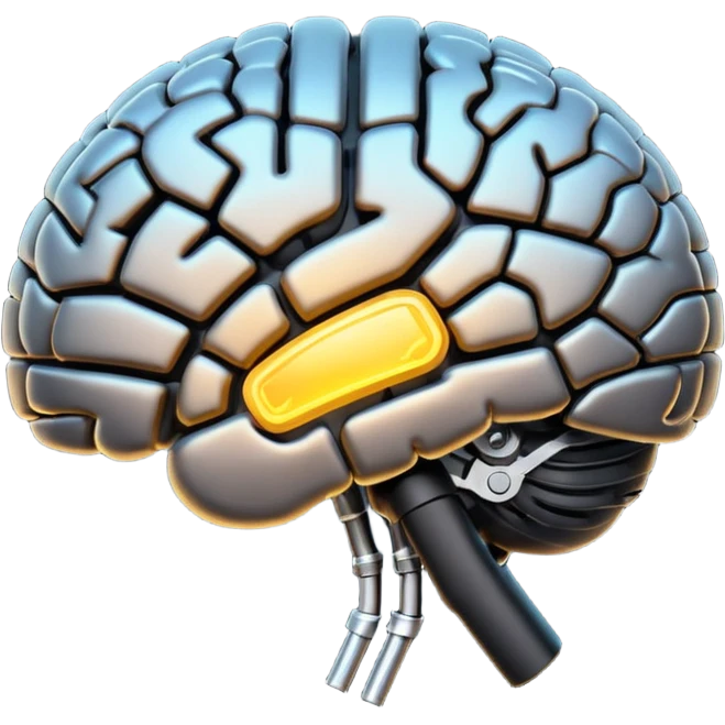 black digital brain emoji