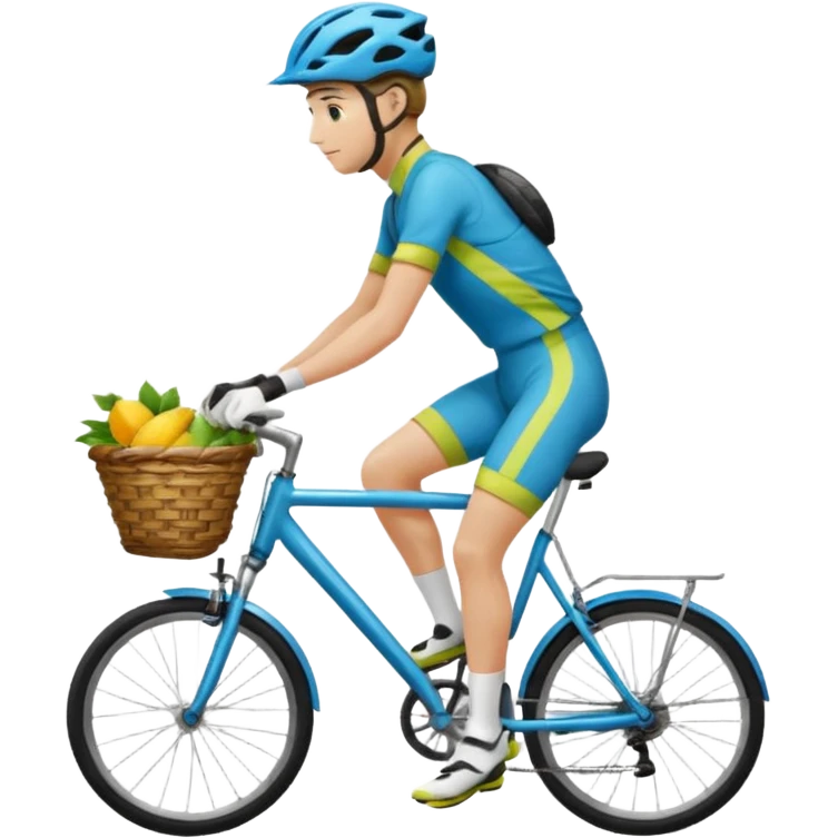 Cyclist with front basket emoji