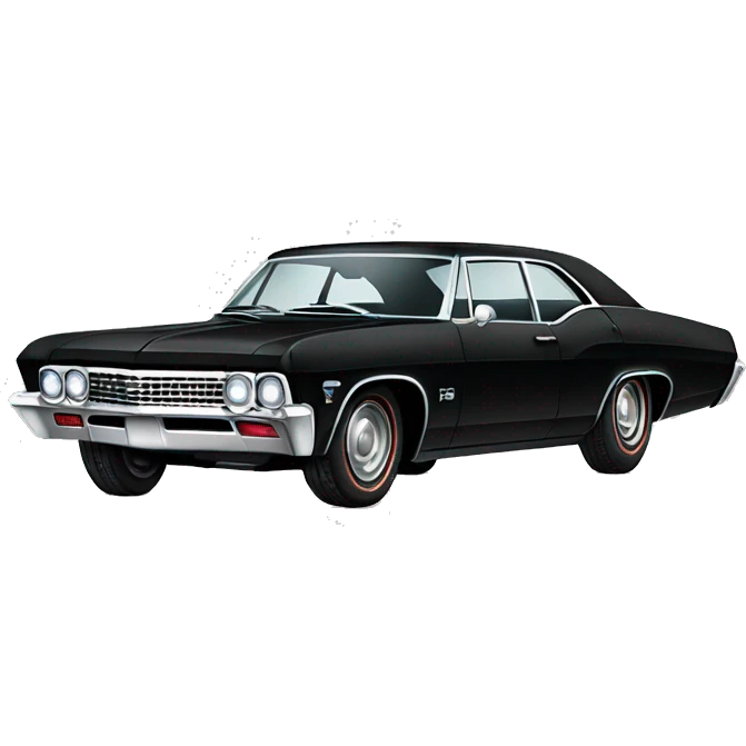 black 1967 Chevy Impala 4 door  emoji