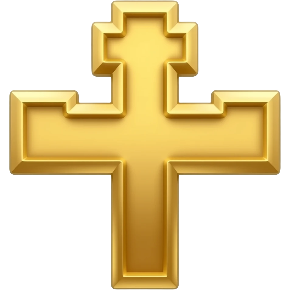 Orthodox cross on white background emoji