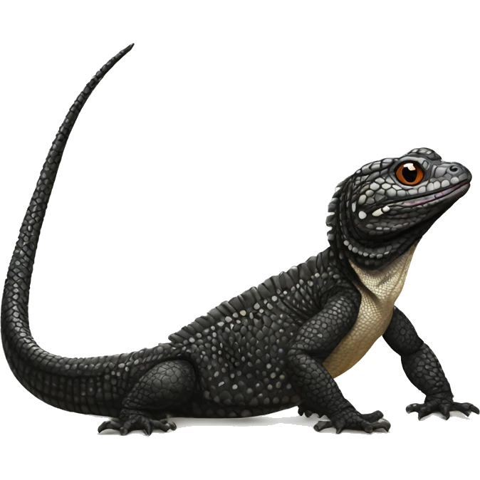 tegu lizard black  emoji