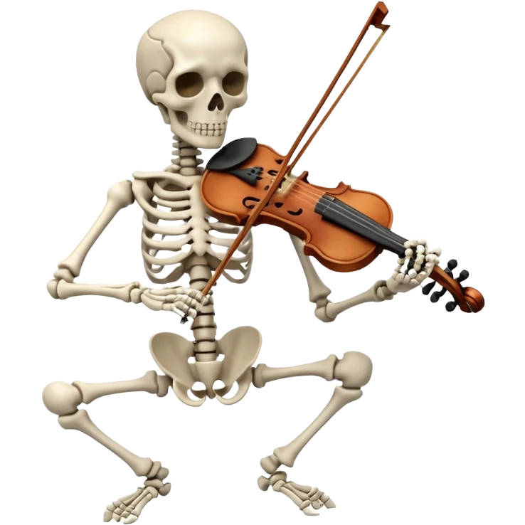 Skeleton playing the violin  emoji