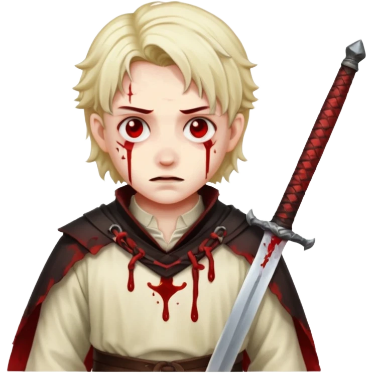 Demon slayer dying with a sword emoji