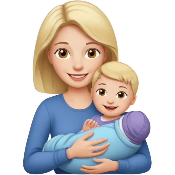 woman holding baby emoji