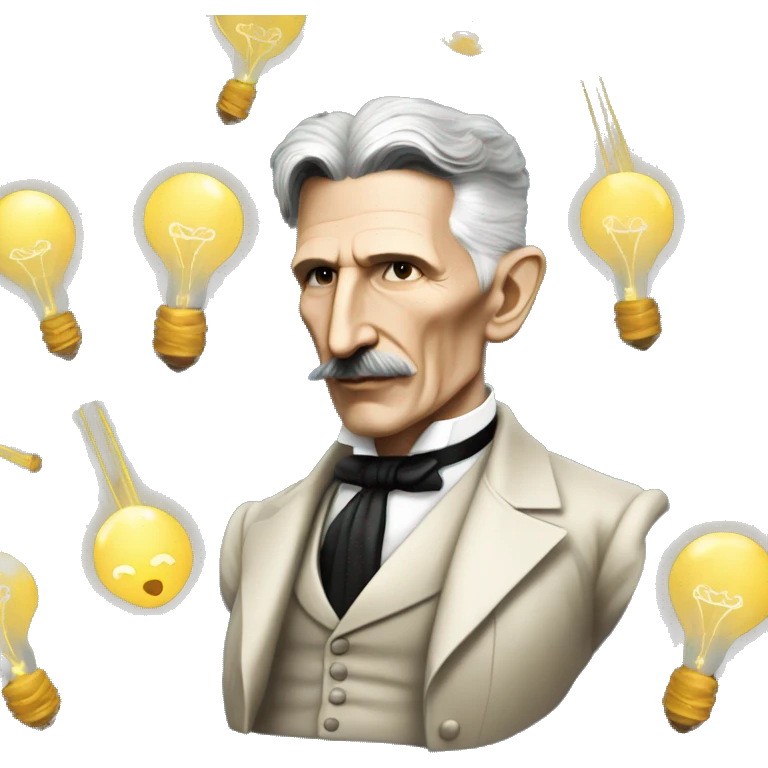 Nikola Tesla in 8k emoji