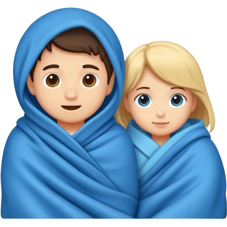 Boy and girl under a blanket  emoji