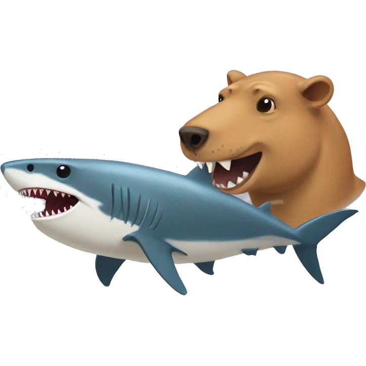 shark and capybara emoji
